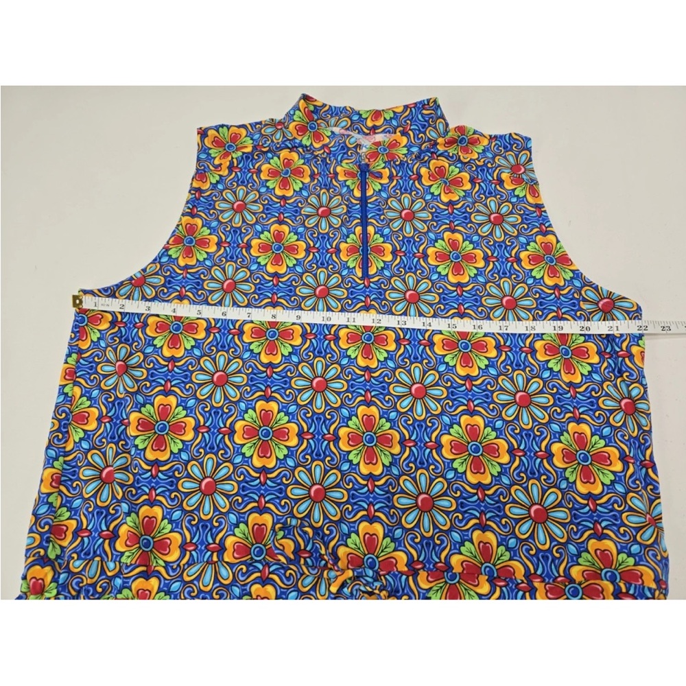 Ibkul Scarlet Blue Mock Neck Sleeveless Dress Golf Size XL Womens - Picture 8 of 9
